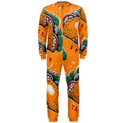 Seamless Pattern With Taco Onepiece Jumpsuit (men)  by BangZart