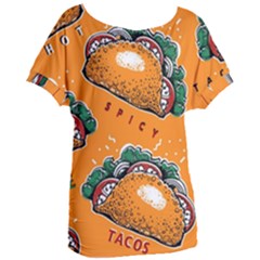 Seamless Pattern With Taco Women s Oversized Tee by BangZart