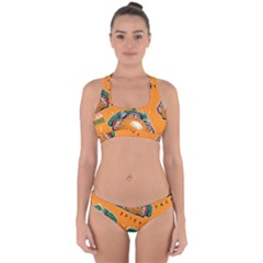 Seamless Pattern With Taco Cross Back Hipster Bikini Set by BangZart