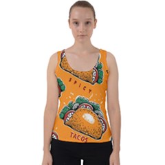 Seamless Pattern With Taco Velvet Tank Top by BangZart