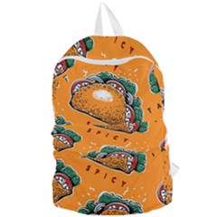 Seamless Pattern With Taco Foldable Lightweight Backpack by BangZart