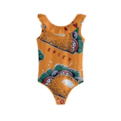 Seamless Pattern With Taco Kids  Frill Swimsuit by BangZart