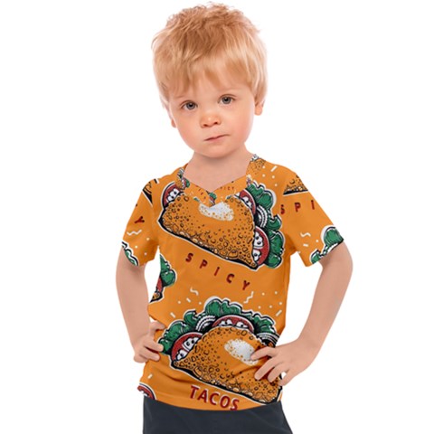 Seamless Pattern With Taco Kids  Sports Tee by BangZart