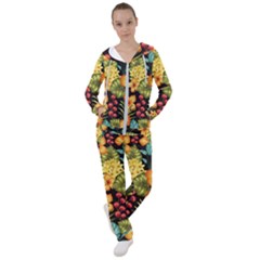 Fabulous Colorful Floral Seamless Women s Tracksuit by BangZart