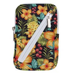 Fabulous Colorful Floral Seamless Belt Pouch Bag (large) by BangZart