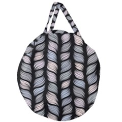 Seamless Pattern With Interweaving Braids Giant Round Zipper Tote