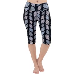 Seamless Pattern With Interweaving Braids Lightweight Velour Cropped Yoga Leggings by BangZart