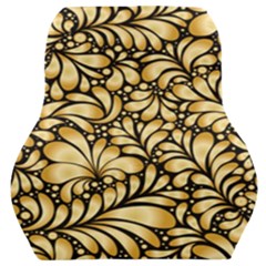 Damask Teardrop Gold Ornament Seamless Pattern Car Seat Back Cushion  by BangZart