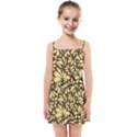 Damask teardrop gold ornament seamless pattern Kids  Summer Sun Dress View1