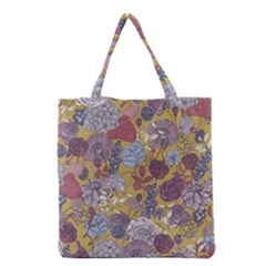 Floral Seamless Pattern With Flowers Vintage Background Colorful Illustration Grocery Tote Bag by BangZart