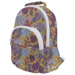 Floral Seamless Pattern With Flowers Vintage Background Colorful Illustration Rounded Multi Pocket Backpack by BangZart