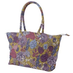 Floral Seamless Pattern With Flowers Vintage Background Colorful Illustration Canvas Shoulder Bag by BangZart