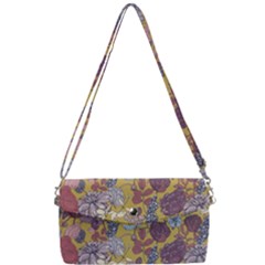 Floral Seamless Pattern With Flowers Vintage Background Colorful Illustration Removable Strap Clutch Bag