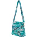 Sea waves seamless pattern Zipper Messenger Bag View2