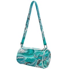 Sea Waves Seamless Pattern Mini Cylinder Bag by BangZart