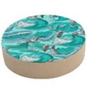 Sea waves seamless pattern Wooden Bottle Opener (Round) View1