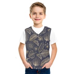 Elegant Pattern With Golden Tropical Leaves Kids  Sportswear by BangZart