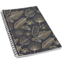 Elegant pattern with golden tropical leaves 5.5  x 8.5  Notebook View1