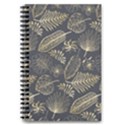 Elegant pattern with golden tropical leaves 5.5  x 8.5  Notebook View3