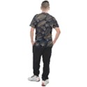 Elegant pattern with golden tropical leaves Men s Sport Top View2