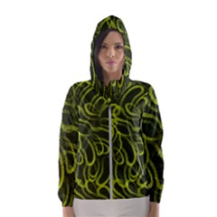 Green Abstract Stippled Repetitive Fashion Seamless Pattern Women s Hooded Windbreaker by BangZart