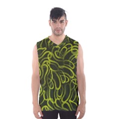 Green Abstract Stippled Repetitive Fashion Seamless Pattern Men s Basketball Tank Top by BangZart