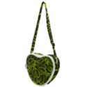 Green abstract stippled repetitive fashion seamless pattern Heart Shoulder Bag View1