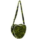 Green abstract stippled repetitive fashion seamless pattern Heart Shoulder Bag View2