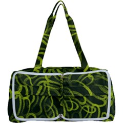 Green Abstract Stippled Repetitive Fashion Seamless Pattern Multi Function Bag by BangZart