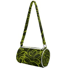 Green Abstract Stippled Repetitive Fashion Seamless Pattern Mini Cylinder Bag