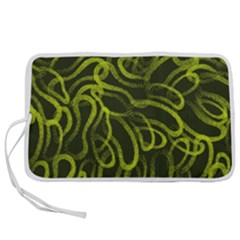 Green Abstract Stippled Repetitive Fashion Seamless Pattern Pen Storage Case (s) by BangZart