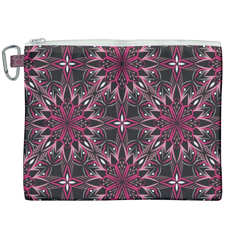 Seamless pattern with flowers oriental style mandala Canvas Cosmetic Bag (XXXL)