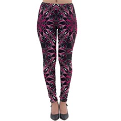 Seamless Pattern With Flowers Oriental Style Mandala Lightweight Velour Leggings