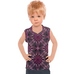 Seamless Pattern With Flowers Oriental Style Mandala Kids  Sport Tank Top