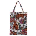 Natural seamless pattern with tiger blooming orchid Classic Tote Bag View1