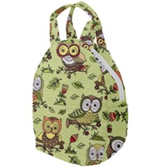 Seamless Pattern With Flowers Owls Travel Backpacks by BangZart