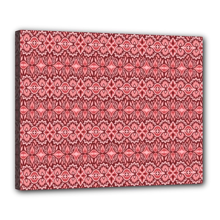 Pink art with abstract seamless flaming pattern Canvas 20  x 16  (Stretched)