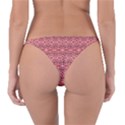 Pink art with abstract seamless flaming pattern Reversible Bikini Bottom View2