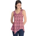 Pink art with abstract seamless flaming pattern Sleeveless Tunic View1