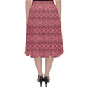 Pink art with abstract seamless flaming pattern Classic Midi Skirt View2