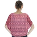 Pink art with abstract seamless flaming pattern Batwing Chiffon Blouse View2