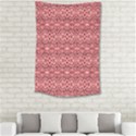 Pink art with abstract seamless flaming pattern Small Tapestry View2