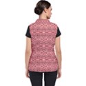 Pink art with abstract seamless flaming pattern Women s Puffer Vest View2