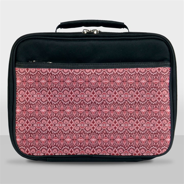 Pink art with abstract seamless flaming pattern Lunch Bag