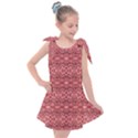 Pink art with abstract seamless flaming pattern Kids  Tie Up Tunic Dress View1