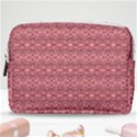 Pink art with abstract seamless flaming pattern Make Up Pouch (Medium) View1