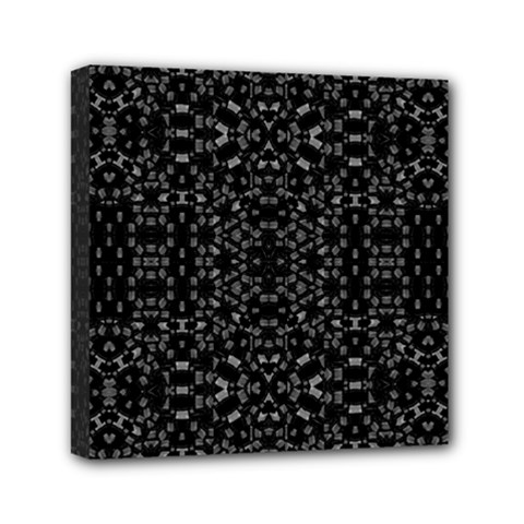 Black And White Tech Pattern Mini Canvas 6  X 6  (stretched) by dflcprintsclothing