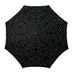 Black And White Tech Pattern Golf Umbrellas by dflcprintsclothing