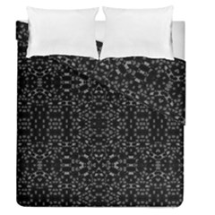 Black And White Tech Pattern Duvet Cover Double Side (queen Size)