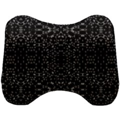 Black And White Tech Pattern Head Support Cushion by dflcprintsclothing